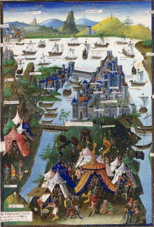 Rappresentazione della caduta di Costantinopoli nel 1453